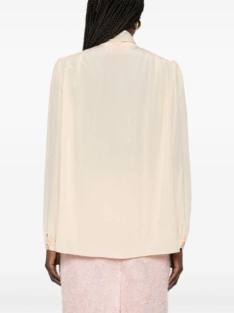 Valentino Garavani attached-scarf shirt - Neutrals