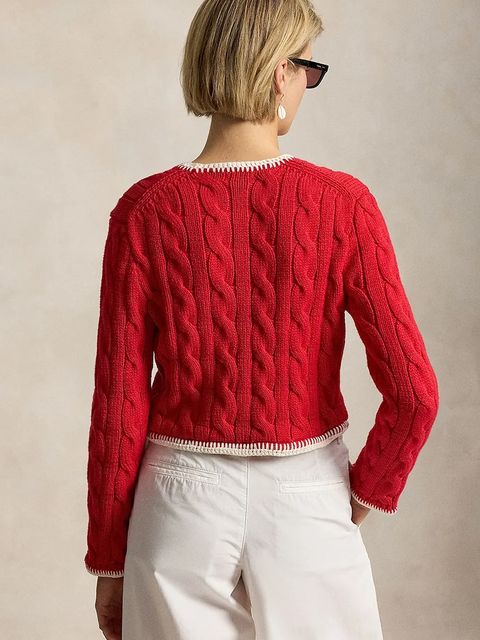 Polo Ralph Lauren kardigan damski bawełniany COTTON-SWEATER-CARDIGAN - zdjęcie produktu nr 1