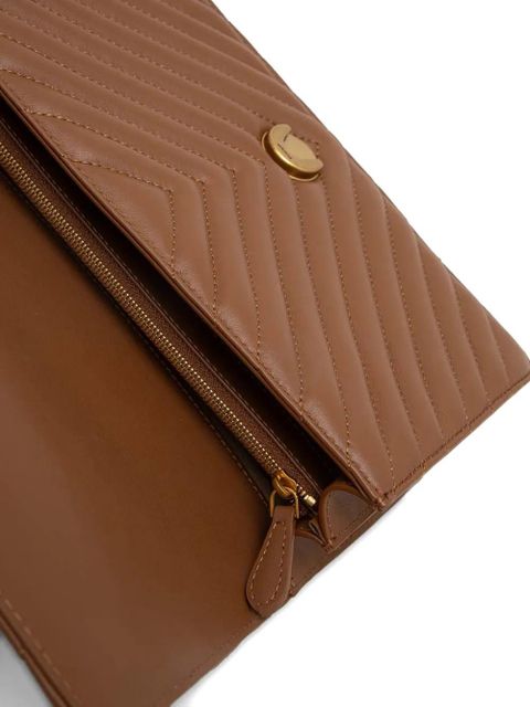 PINKO love-birds chain-strap satchel bag - Brown