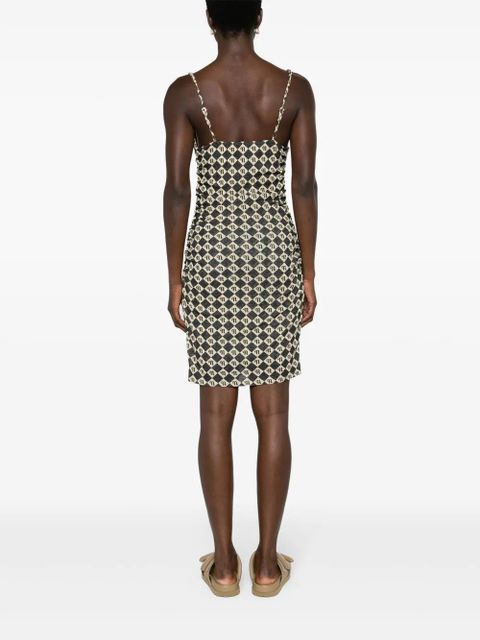 Nanushka monogram-print minidress - Neutrals