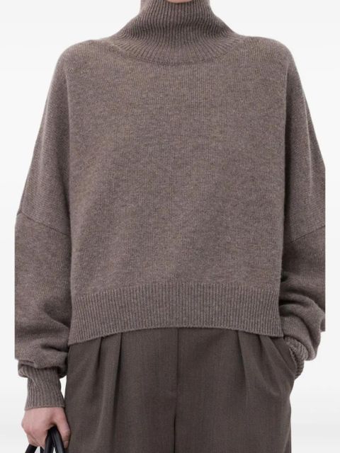 LouLou de Saison Luke ribbed-collar wool sweater - Brown - zdjęcie produktu nr 2