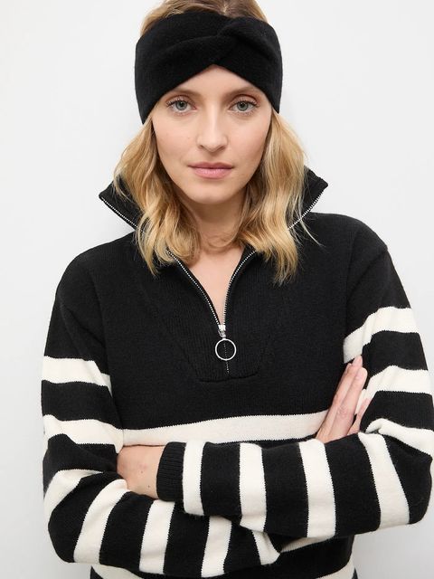 Answear.LAB opaska wełniana kolor czarny - zdjęcie produktu nr 2