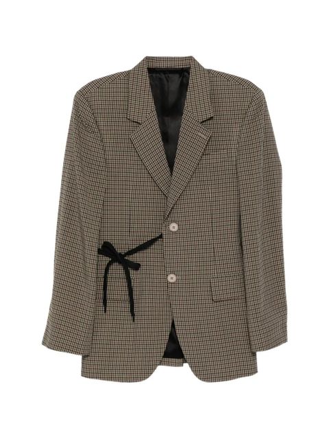Balenciaga check wrap blazer - Neutrals - zdjęcie produktu nr 1