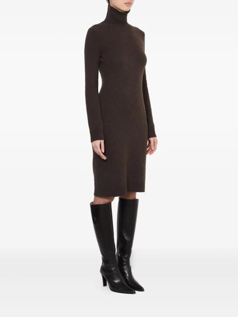 MM6 Maison Margiela high-neck ribbed dress - Brown