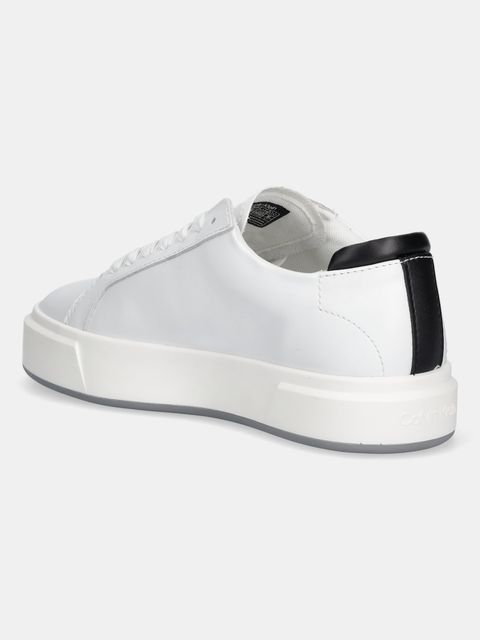Calvin Klein sneakersy BASKET LACE UP LTH ML damskie kolor biały YW0YW01945