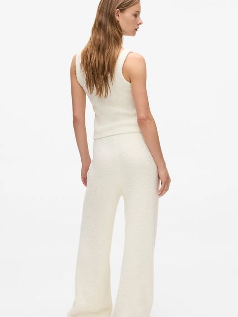 Karl Lagerfeld spodnie dresowe damskie kolor beżowy gładkie A4W44005