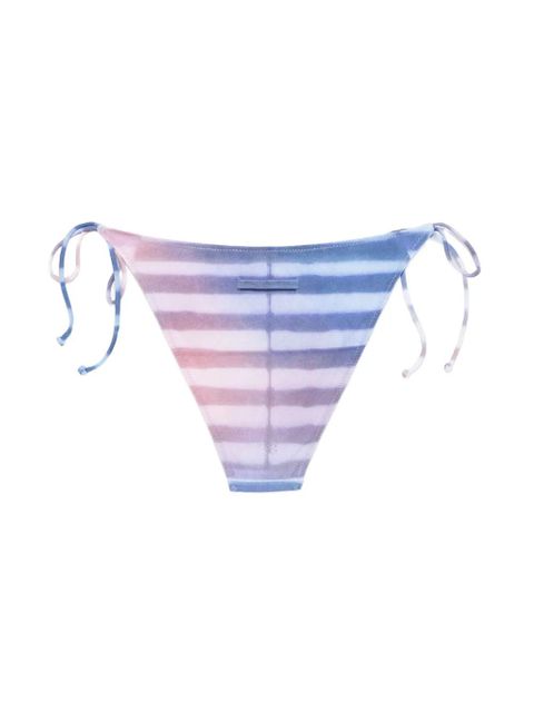 Jean Paul Gaultier tie-side striped bikini bottom - Blue