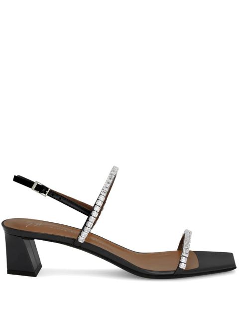 Giuseppe Zanotti 45mm Valentiine Crystal sandals - Black - zdjęcie produktu nr 1