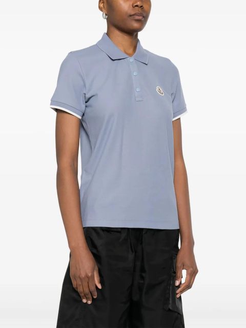Moncler knitted polo shirt - Blue