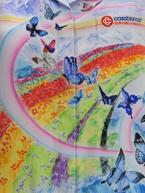 Casablanca graphic-print shirt - Blue - zdjęcie produktu nr 2