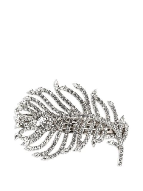 Jennifer Behr crystal pluma barrette - Silver - zdjęcie produktu nr 1