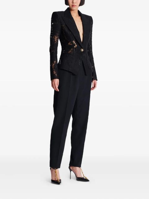 Balmain lace fitted jacket - Black