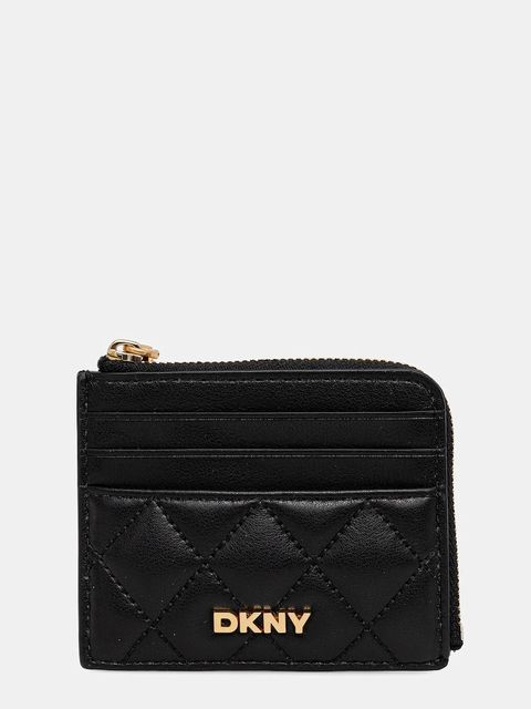 Dkny portfel skórzany damski kolor czarny R521KL12 - zdjęcie produktu nr 1