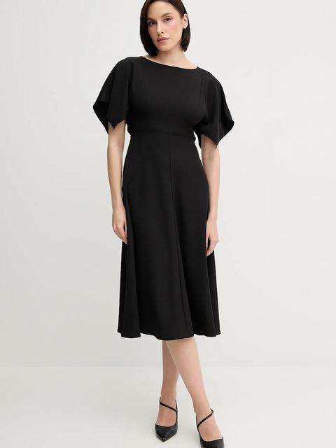 Sandro Ferrone sukienka kolor czarny midi rozkloszowana S23XBEBRANCALEONE - zdjęcie produktu nr 1