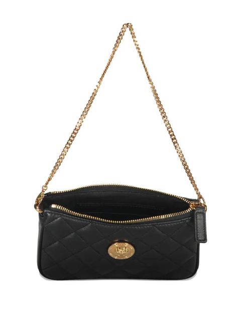 Versace quilted chain leather mini bag - Black