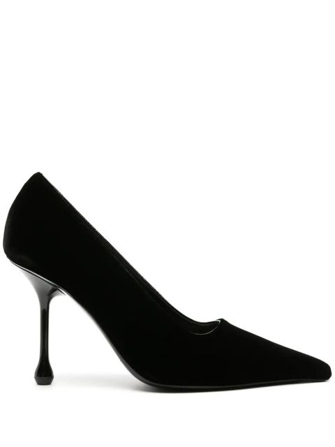 Jimmy Choo Ixia 95mm velvet pumps - Black - zdjęcie produktu nr 1