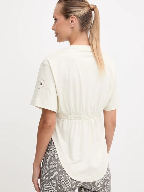 adidas by Stella McCartney t-shirt treningowy damski kolor beżowy JX6775