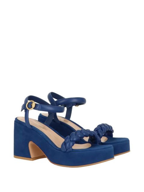 Gianvito Rossi braided-strap platform sandals - Blue - zdjęcie produktu nr 2