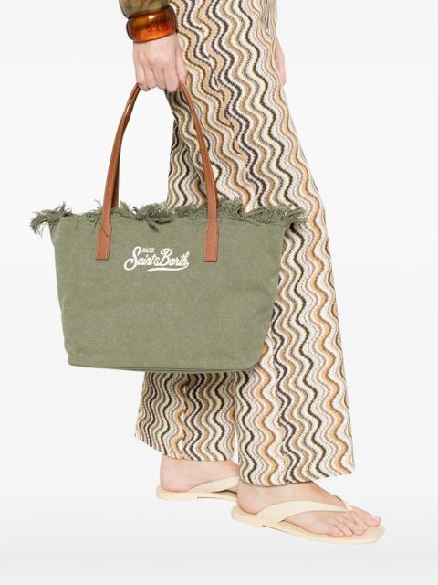 MC2 Saint Barth City embroidered fringed tote bag - Green - zdjęcie produktu nr 2