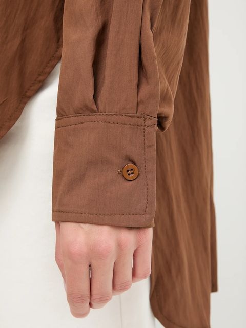 Answear.LAB koszula damska kolor brązowy relaxed z kołnierzykiem klasycznym