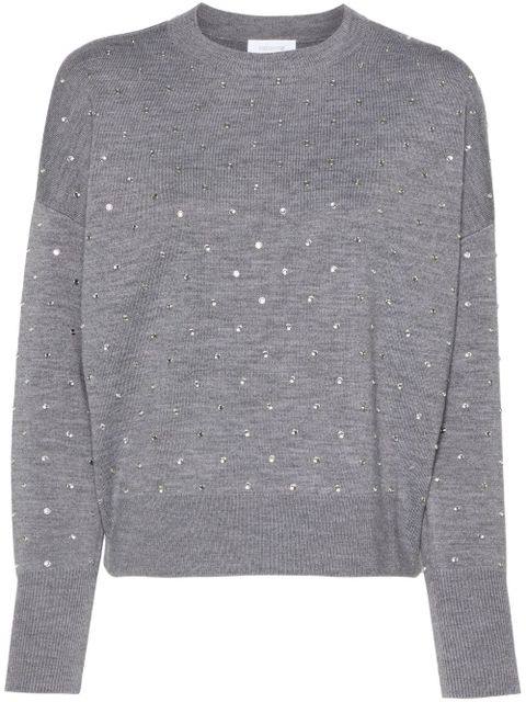 Rabanne glass crystal-embellished jumper - Grey - zdjęcie produktu nr 1