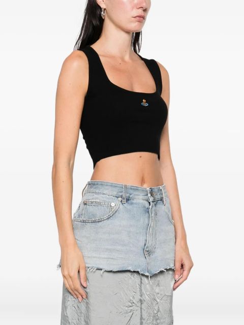 Vivienne Westwood orb-embellished sleeveless top - Black - zdjęcie produktu nr 2