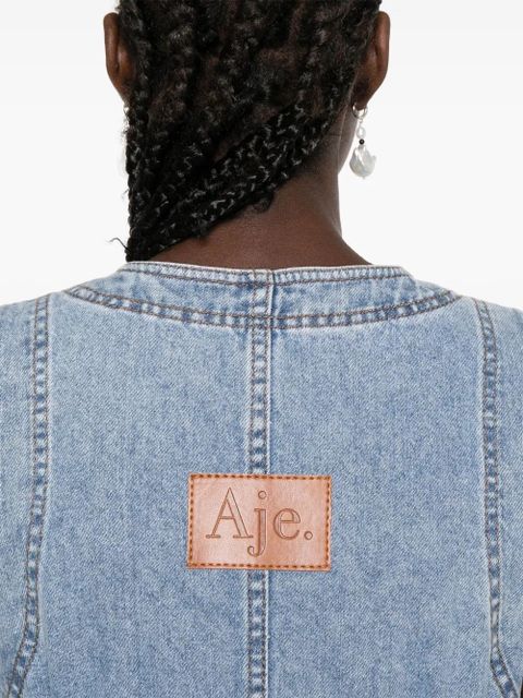 Aje Holland button-up denim vest - Blue