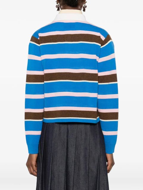 Guest In Residence striped polo top - Blue