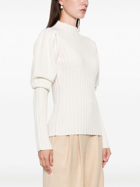 Chloé ribbed-knit cashmere jumper - Neutrals