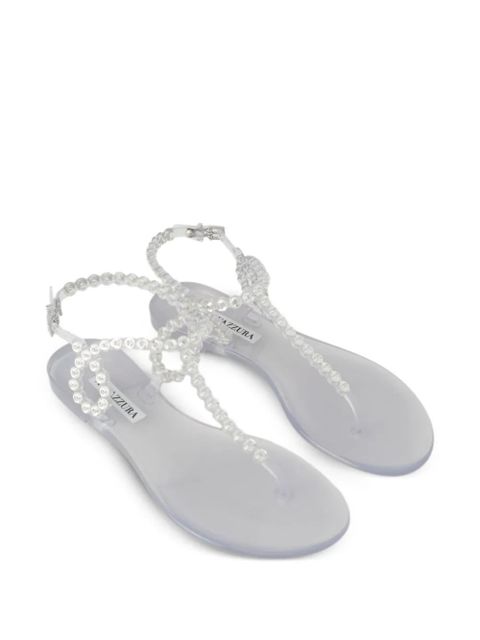 Aquazzura Almost Bare buckle-strap flip flops - White