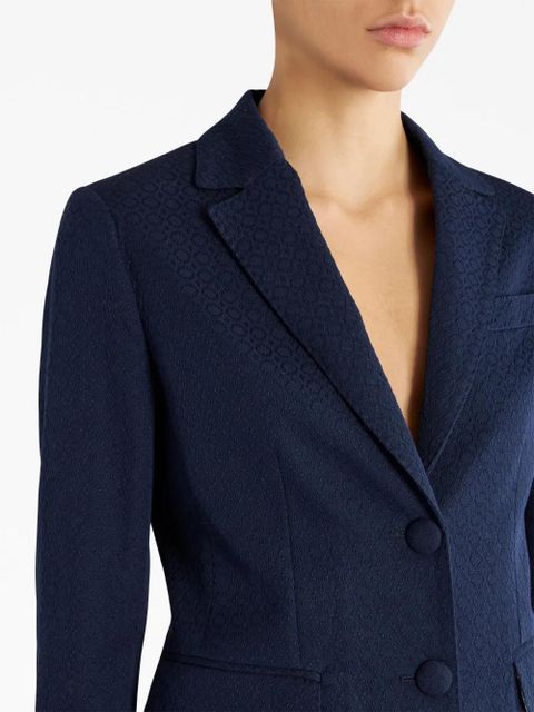 ETRO single-breasted notched blazer - Blue