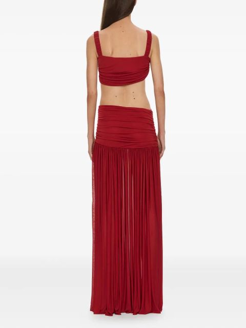 Christopher Esber Orion Separation cut-out ruched gown - Red