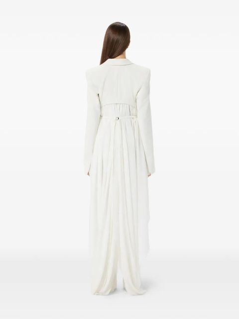 Blumarine single-breasted asymmetric-hem blazer - White