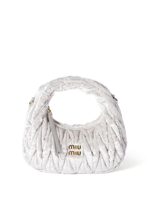 Miu Miu Wander velvet mini bag - Grey