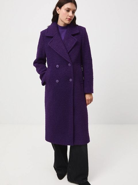 Medicine płaszcz damski kolor fioletowy