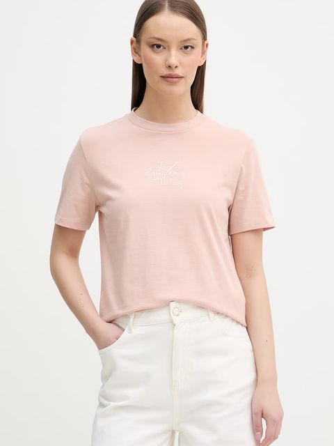 Calvin Klein Jeans T-shirt damski bawełniany - zdjęcie produktu nr 1
