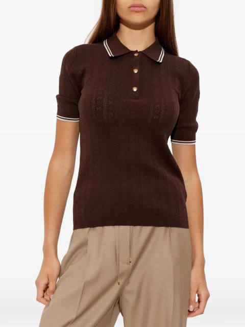 Moncler buttoned polo tops - Brown