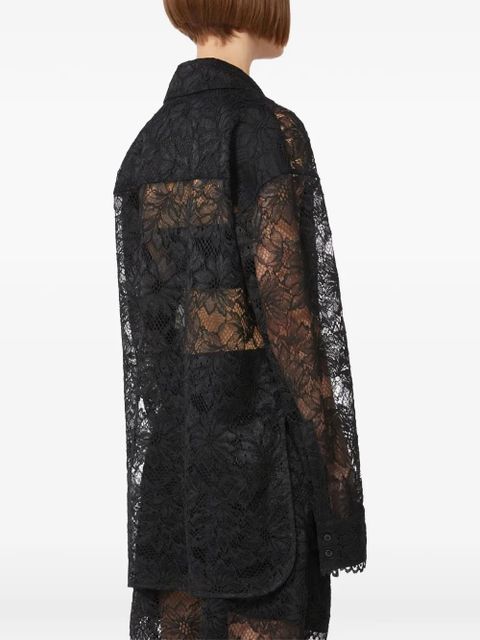 Sportmax floral lace shirt - Black