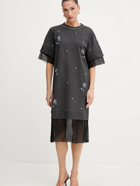 Pinko sukienka bawełniana REIMAGINE by Patrick Mcdowell