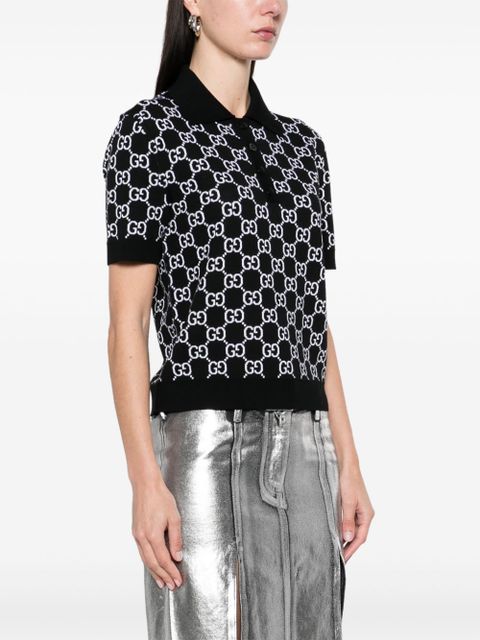 Gucci reversible GG-jacquard polo top - Black