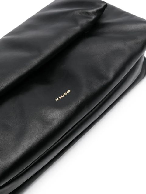 Jil Sander padded leather shoulder bag - Black