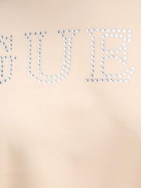 Guess bluza COUTURE damska kolor beżowy z kapturem V4RQ25 KBXI2