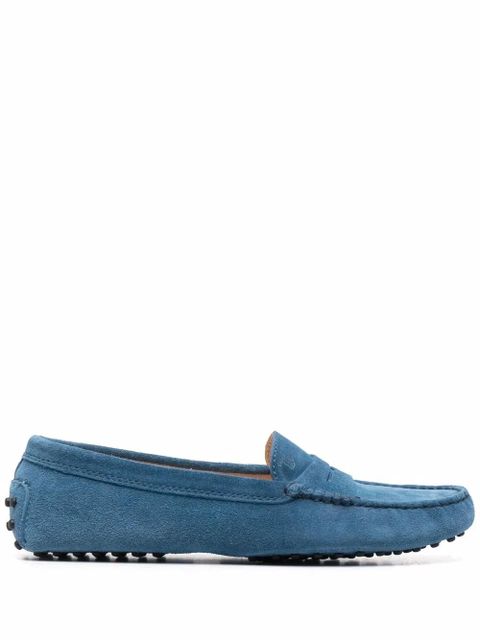 Tod's penny-slot suede loafers - Blue - zdjęcie produktu nr 1