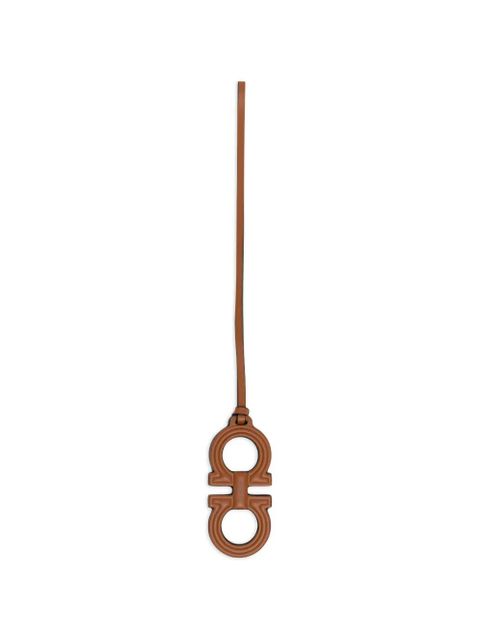 Ferragamo Double Gancini keyring - Brown - zdjęcie produktu nr 1