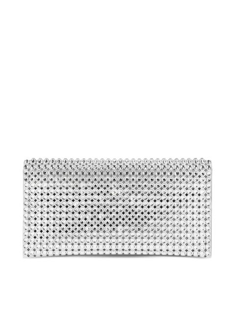 Aquazzura Tequila crystal-embellished clutch bag - Silver - zdjęcie produktu nr 2