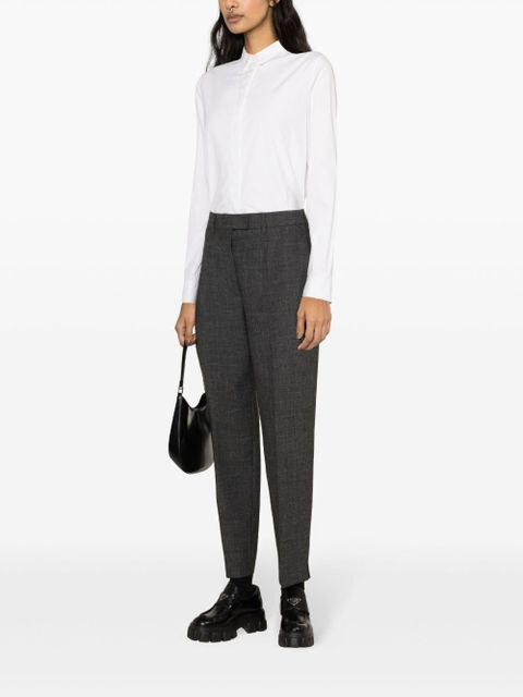 Prada virgin wool pressed-crease tailored trousers - Grey