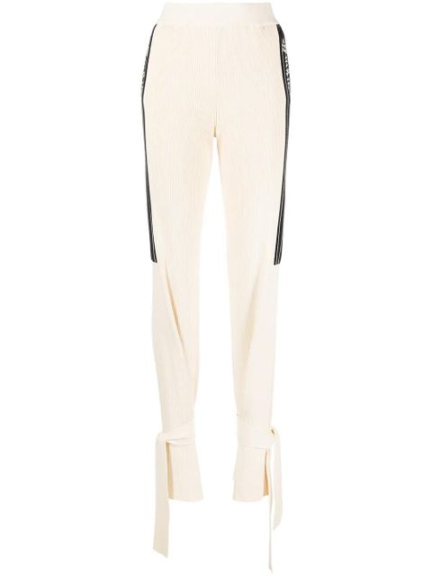 Off-White rib-knit trousers - Neutrals - zdjęcie produktu nr 1