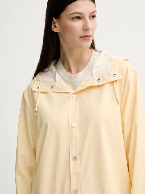 Rains kurtka Jacket W3 kolor żółty przejściowa 12010