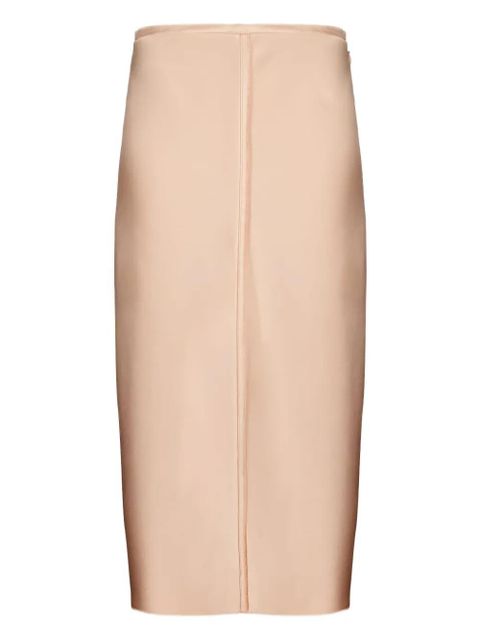 AMI Paris midi satin skirt - Pink - zdjęcie produktu nr 1