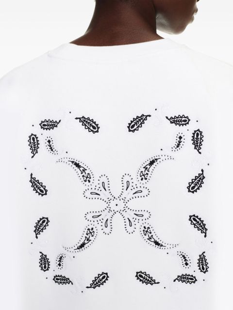 Off-White bandana-embroidered cotton sweatshirt